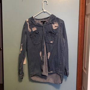 Forever 21 Blue Button Down Shirt